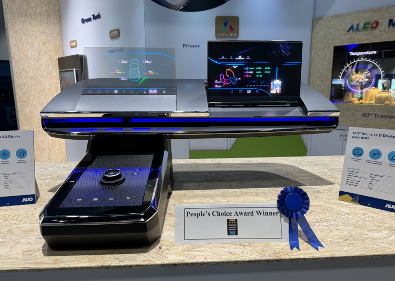 开云电竞车用Micro LED Display HMI解决方案获&rdquo;最佳车用显示奖&rdquo;，以用户为中心开发，针对前座驾驶与乘客设计兼具娱乐与安全的高画质屏幕，包含车舱前座的Micro LED透明屏幕及全球首款内建镜头的智慧Micro LED显示器