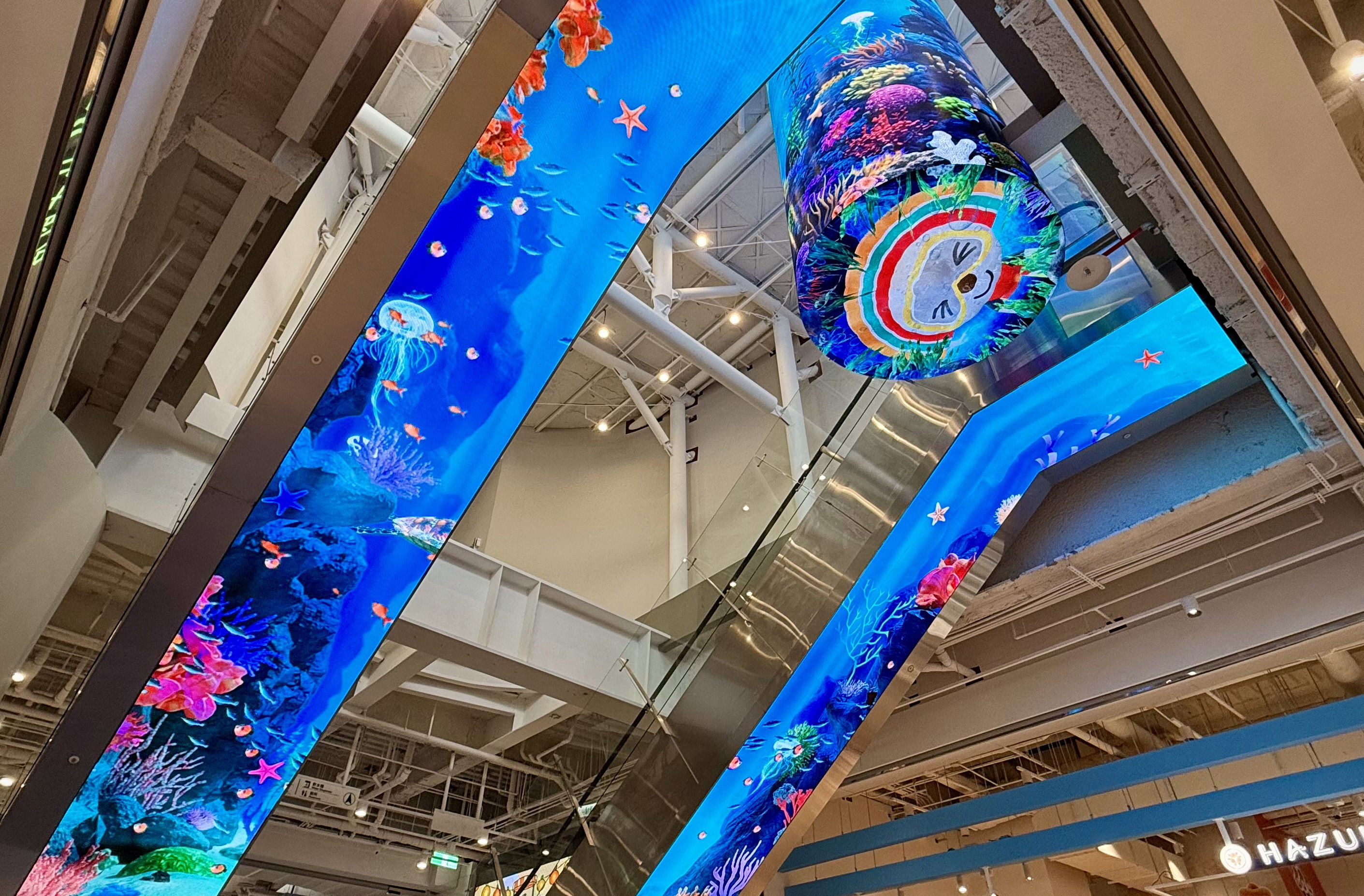 達擎與傑可達整合先進顯示技術與軟硬體應用服務，提供一系列大型LED顯示解決方案，為全新改裝開幕的「清水服務區」佈局嶄新視覺體驗。