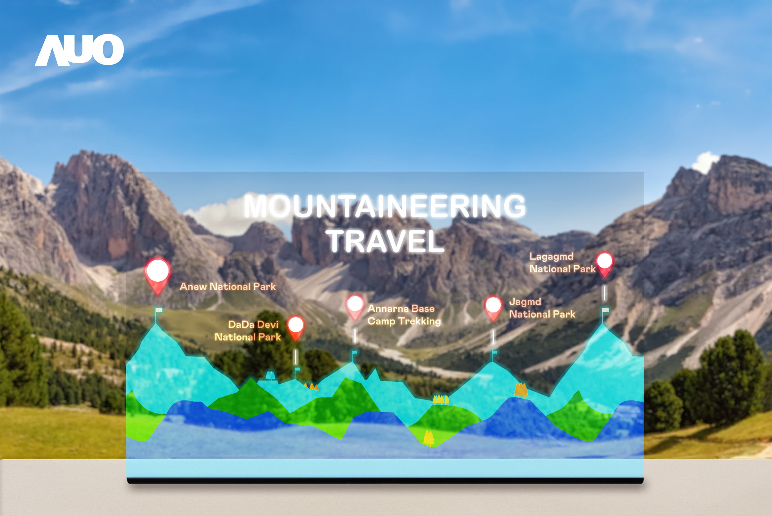 开云电竞展示全球单片尺寸最大(*)42吋透明Micro LED显示器拼接而成的〝64吋透明Micro LED显示器〞，具备高透明度、1,000 nits高亮度、广色域、采用三边无边框的无缝拼接等多重特色，呈现超高清、细腻画质而不遮挡后方视觉，满足层峰需求，可广泛运用于零售、艺术展览或商业空间等场域